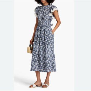 NWOT SEA New York Tie Back Flutter Maxi Dress